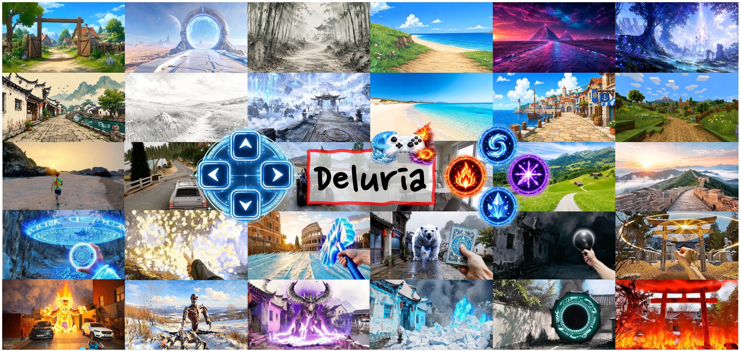 Deluria teaser: diverse scenes, camera control and interactive magic